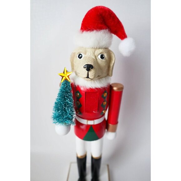 2022 Dog Nutcracker Christmas Holiday 13.5" Wood - Picture 3 of 6
